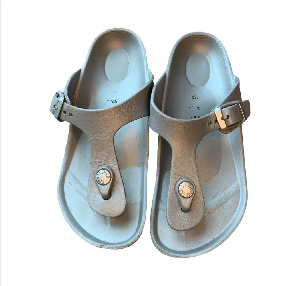 Birkenstock | Birkenstock Gizeh Essentials EVA silver sandals